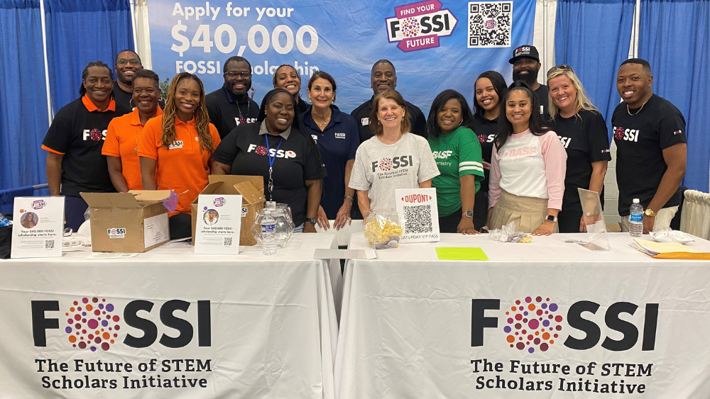 FOSSI sponsors at the FOSSI booth in Wilmington, DE, for HBCU Week. 